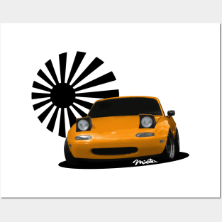 Miata MX-5 NA Orange Posters and Art